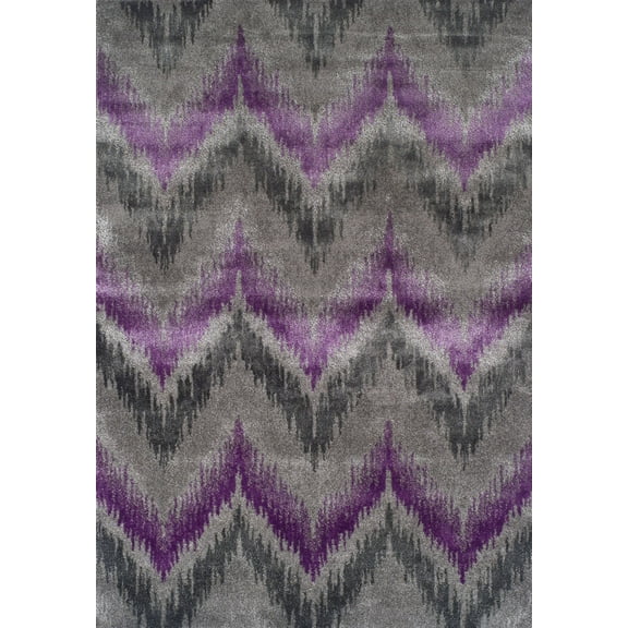 Berkley Blissful Area Rug RS8026 Rs8026 Orchid Orchid Chevrons Faded 9' 6" x 13' 2" Rectangle