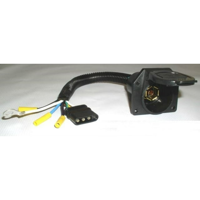 Pollak Trailer Wiring Connector Adapter 12-723E 4 Flat To 7-Way Blade
