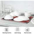 thumbnail image 7 of FREEAMG Red Buffalo Plaid Dish Drying Mat for Kitchen Counter,Super Quick Absorbent Composite Sponge Dish Drying Pad,Heat Resistant Non-Slip Rack Tableware Mat, 18x24 Inch, 7 of 7