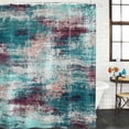 thumbnail image 2 of Vintage Bohemia Bathroom Shower Curtains with 12 Hooks Polyester Waterproof Shower Curtain for Stalls and Bathtubs Abstract Minimalist Art Teal Red Decorative Bathroom Privacy Curtain 48x72 Inches, 2 of 9
