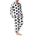 thumbnail image 2 of KLL Soccer Ball Sleepwear Mens Flannel Pajamas,Long Cotton Pj Set, 2 of 7
