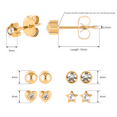 thumbnail image 4 of G23 Titanium Ear Piercing Stud Earrings for Sensitive Ears, Cubic Zirconia Stud Earrings Set for Ear Piercing Guns 5 Pairs, 4 of 8