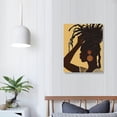 thumbnail image 4 of Shiartex Boho African American Wall Art Black Girl Canvas Print Black Queen Poster African  Wall Art Black Girl Boho Art Paintings Black Woman Boho Wall Pictures for Bathroom Decor 16x20 in/12x16 in, 4 of 5