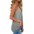 thumbnail image 4 of Women Solid Color Cami Deep V Neck Spaghetti Strap Tank Top, 4 of 5