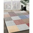 thumbnail image 2 of Ahgly Company Indoor Rectangle Contemporary Pale Silver Gray Checkered Area Rugs, 2' x 4', 2 of 6