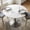 White / Antique Silver, variant on Simpli Home Osborne 36 inch Wide Genuine Marble and Iron Contemporary Dining Table in White/Antique Copper