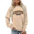 thumbnail image 2 of Coffee Weather Sweatshirts for Women 2025 Fall Winter Long Sleeve Crewneck Cute Coffee Sweatshirt Pullover Tops, 2 of 5