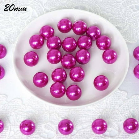 Beaded Wedding Sampler - Efavormart 20MM BIG Wedding Faux Pearl Beads Garland Loose Faux Pearl Beads for Jewelry Making Supplies Or Vase Fillers - 120 PCS
