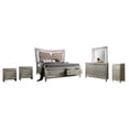 thumbnail image 1 of Champagne Silver Wood 6pc Bedroom Set in California King, 1 of 9