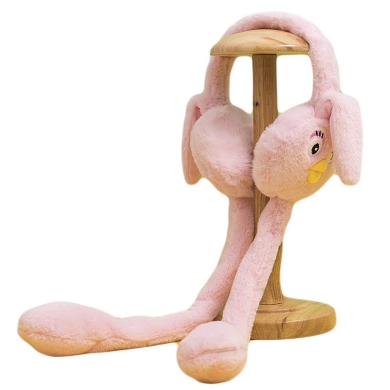 HGYCPP Jumping Rabbit Ear Muff Moving Rabbit Ears Headphone Bunny Ear