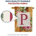 thumbnail image 4 of America Forever Spring Monogram House Flag Letter P 28 x 40 inches Double Sided Vertical Outdoor, Yard, Lawn, Seasonal Decorative Flowers Bees and Butterflies Summer House Flag, 4 of 5