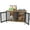 Brown, variant on GDLF Double Dog Crate with Divider for 1 or 2 dogs, Indoor Kennel Cage (Int.dims:36.2”Wx24.5”Dx21”H)