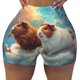 thumbnail image 2 of Fotbe Cloud Guinea Pig Shorts Sin Costuras – Shorts Deportivos de Cintura Alta para Mujer, Elásticos para Gimnasio, Yoga, Running o Ciclismo-Large, 2 of 8