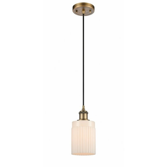 Innovations 516-1P-BB-G341 Hadley 1 Light Mini Pendant part of the Ballston Collection, Brushed Brass