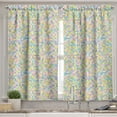 thumbnail image 2 of Ambesonne Pastel Valance & Curtain, Colorful Squares Mosaic, 55"x45", Multicolor, 2 of 7