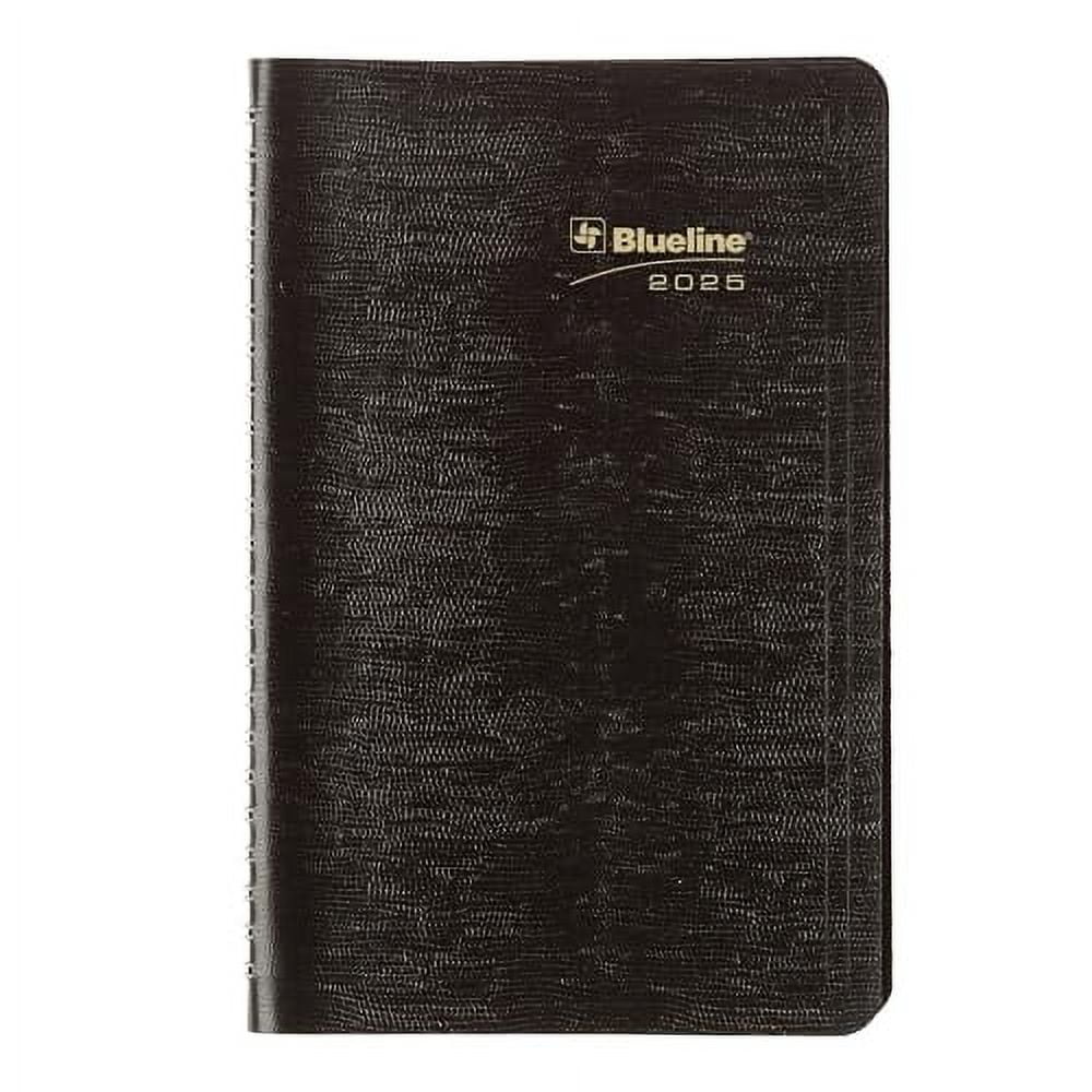 2025 Blueline Plan & Link™ Weekly Appointment Planner, 8" x 5", 50% Recycled, Black, January To December