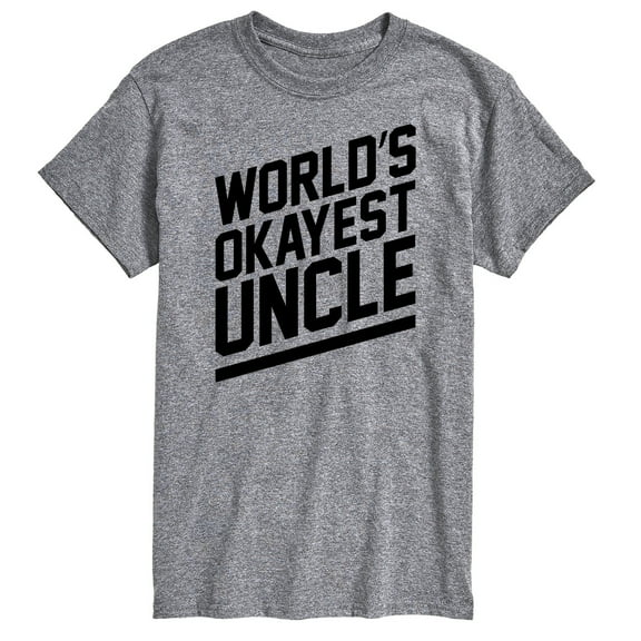 Instant Message - World's Okayest Uncle - Men's Short Sleeve Graphic T-Shirt