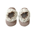 thumbnail image 2 of Zwiiyzr Newborn Infant Baby Shoes Boys Girls 0-15Months Floor Socks Non-Slip Slipper Shoes Thin Cotton Mesh Soft Bottom Socks First Walking Shoes Brown, 2 of 4