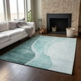 thumbnail image 6 of Addison Rugs Mayfield Washable Transitional Abstract Teal Rectangle Rug, 10' x 14', 6 of 6