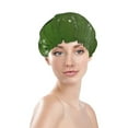 thumbnail image 3 of Kdxio Friut Avocado Print Shower Cap for Women,Elastic and Reusable,Double Waterproof Layers Bathing Hat, 3 of 9