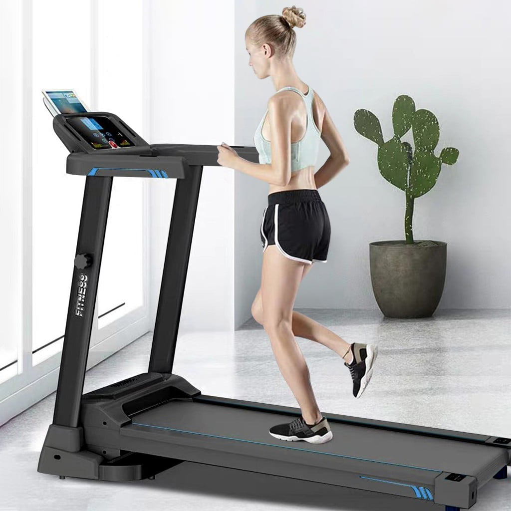 2.0HP Folding Electric LCD Display Motorized Treadmill Speakers With Bluetooth 