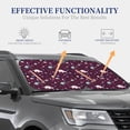thumbnail image 3 of Kdxio Space Dinosaur Print 2-Piece Sun Shade Front Windshield - Foldable Car Front Window Sunshades for Most Sedans SUV Truck, 3 of 6