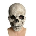thumbnail image 4 of Máscara decorativa con mandíbula móvil Hugo Casco de látex de terror Gris tocado de calavera, 4 of 7