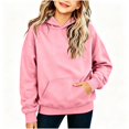 thumbnail image 3 of YOUYEDIAN Preppy Hoodies for Teen Girls Fall Winter Fleece Lined Hooded Sweatshirt Kids Casual Versatile Pullover, 3 of 5