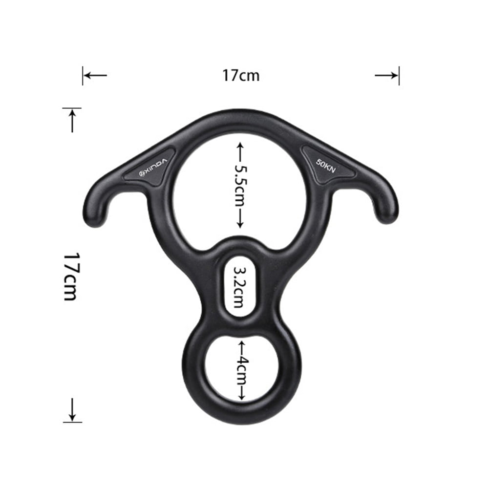 Opolski 50NG Figure 8-Rappel Rock Climbing Eight Rings Descender Device Carabine