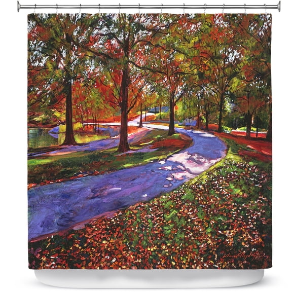 Shower Curtains 70" x 73" from DiaNoche Designs by David Lloyd Glover - Road by Lake