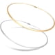 thumbnail image 1 of Collar de acero inoxidable con forma de alambre, 2 unidades, 2 colores, gargantilla abierta de metal para mujer, 1 of 7