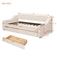 thumbnail image 7 of Imerelez Twin Size Upholstered Daybed with Storage Armrests and USB Port, Beige, 7 of 7