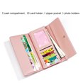 thumbnail image 5 of Cartera Unishow para mujer, larga, sencilla, elegante, de marca, de piel sintética, con tres pliegues, con bolsillo para monedas, 5 of 5