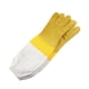 thumbnail image 5 of Guantes de apicultura a prueba de picaduras de apiario natural, cuero de vaca, algodón de poliéster amarillo y blanco ahuecado para transpirar y prevenir las picaduras de abejas, 5 of 5