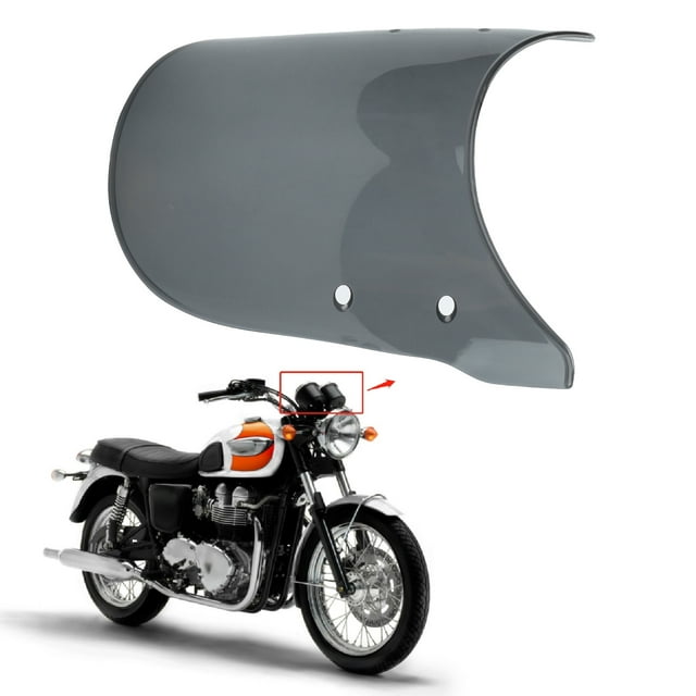 Pare-vent pour Moto, Protéger le Cycliste du Vent, des Roches et des Débris, Réduire la Vitesse et le Flux d'Air, Design Bulle, ABS + Support en Métal, Adapté pour 2001-2017, Adapté pour T100 2003-2019, Adapté pour