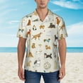 thumbnail image 4 of Lsque Dogs Funny Pets pattern Hawaiian Shirt for Men, Unisex Summer Beach Casual Short Sleeve Button Down Shirts-3X-Large, 4 of 9