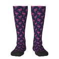 thumbnail image 2 of Lsque Cute Flamingo Printed Crew Socks Men's Women's LightWeight Thin Casual Calf Socks ,Knee High Socks,Cotton Socks, 2 of 9