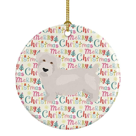 Glen of Imal #2 Merry Christmas Ceramic Ornament 2.8 in x 2.8 in