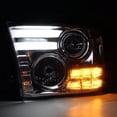 thumbnail image 3 of AKKON - For 2013-2018 Ram 1500 2500 3500 Pickup Chrome Clear DRL Daylight LED Tube Projector Headlights Replacement Left + Right Side, 3 of 7