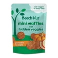 thumbnail image 4 of (2 pack) Beech-Nut Mini Waffles with Hidden Veggies Toddler Snack, Pumpkin Apple, 3.2 oz Bag, 4 of 8
