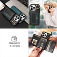 thumbnail image 2 of Etui Pour IPhone 16/16 Plus/16 Pro/16 Pro Max, Ajustable Courroie Coque Carte Fente Stand Housse, 2 of 6