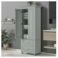 thumbnail image 5 of Grey Tall Storage Cabinet with Drawers, Bathroom/Office Organizer - Adjustable Shelves, Anti-Tip Design, 5 of 9