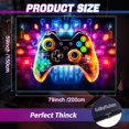 thumbnail image 3 of Gaming Area Rug Teen Boys Carpet, Transparent Gamepad and Colorful Lighting Background Game Controller Design for Game Room, Gaming Room, Boys Girls Bedroom Playroom, Living Room (79" x 59"), 3 of 6