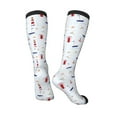 thumbnail image 4 of Daiia Sports Socks Nautical Lighthouse Sailboat Printed Novelty Crew Socks for Men Women Knee High Socks Cotton Socks Soft & Breathable Support Unisex Socks, 4 of 9