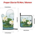 thumbnail image 2 of (Dragonfly with Water Lily) 4 Oven Mitts and Pot Holders Sets Farmhouse Kitchen Gloves for Cooking Grilling Baking BBQ Mushroom Pot Holders Cook Essentials Accessories, 2 of 6