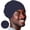 Navy, variant on Double Layer Sleeping Cap Sets Head Cap Chemotherapy Cap Europe And The United States Hot Men's Elastic Wrap Head Cap Bonnet, Black One Size, Size One Size