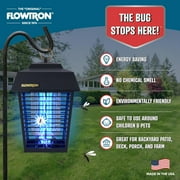 Flowtron Electric Bug Zapper Outdoor Insect Killer Lantern, 1/2 Acre Coverage, 15W UV Light, Black
