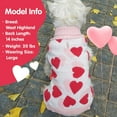 thumbnail image 6 of KYEESE Valentine's Day Dog Sweater with Leash Hole, Turtleneck Sweaters for Small and Medium Dogs, Pink, M, 6 of 9