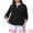Black, variant on DARING DIVA Women' Plus Size Pleated Crew Neck Keyhole Tops 1X White