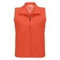 thumbnail image 2 of Tank Tops For Women Vest Lapel Sleeveless Pockets Zipper Placket Mesh Outdoor Vest Color Fit Work Waistcoat Camisole Tops For Women, 2 of 5